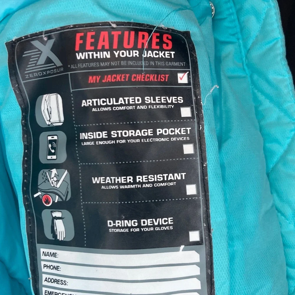 ZeroXposur Teal Starry Winter Jacket - Picture 4 of 5